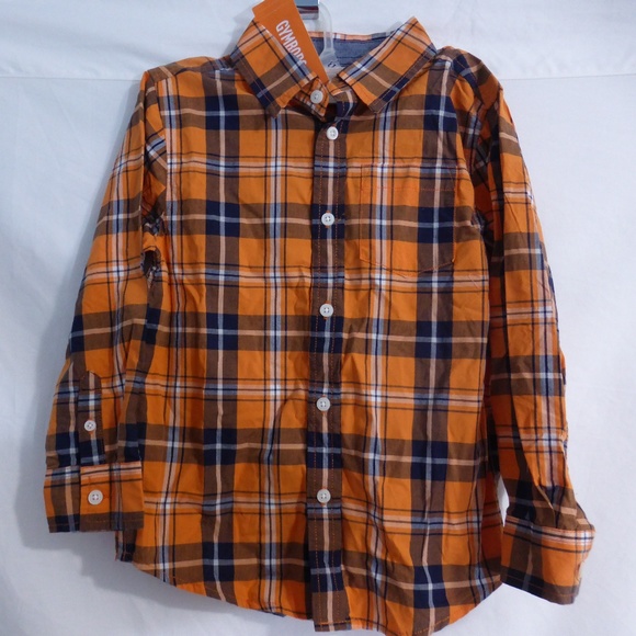 Gymboree size 5-6 years plaid button front shirt
